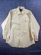 Ralph Lauren Yarmouth Men  s Shirt Size 16.5- 33 Yellow Long Sleeve Buttoned Up