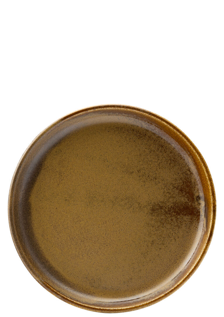 Murra Porcelain Toffee Walled Plate Dinner Desserts Plate 7"" (17.5Cm) Pack Of 6
