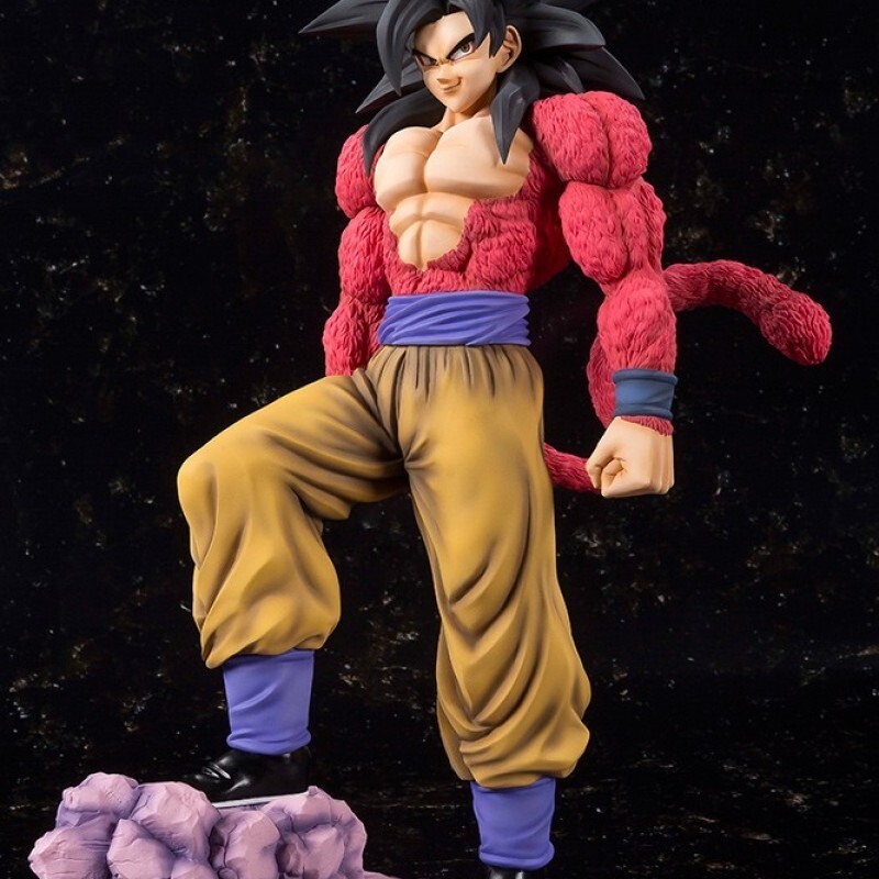 Figuarts ZERO EX Super Saiyan 4 Son Goku avec détails de la fourrure et posture de combat Bandai