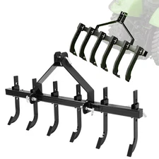 48" 3pt Chisel Plow Scarifier W/ 6 Detachable Shanks For CAT-0 and CAT-1 Tractor