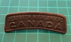 Original Shoulder Title: E.15) WW1 Canadian CEF 72nd Bn (Seaforth Highlanders)