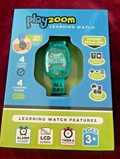PLAYZOOM LEARNING WATCH COLOR AQUA4LEARNING GAMES 4CLOCK FACES TIMMER STOPWATCH