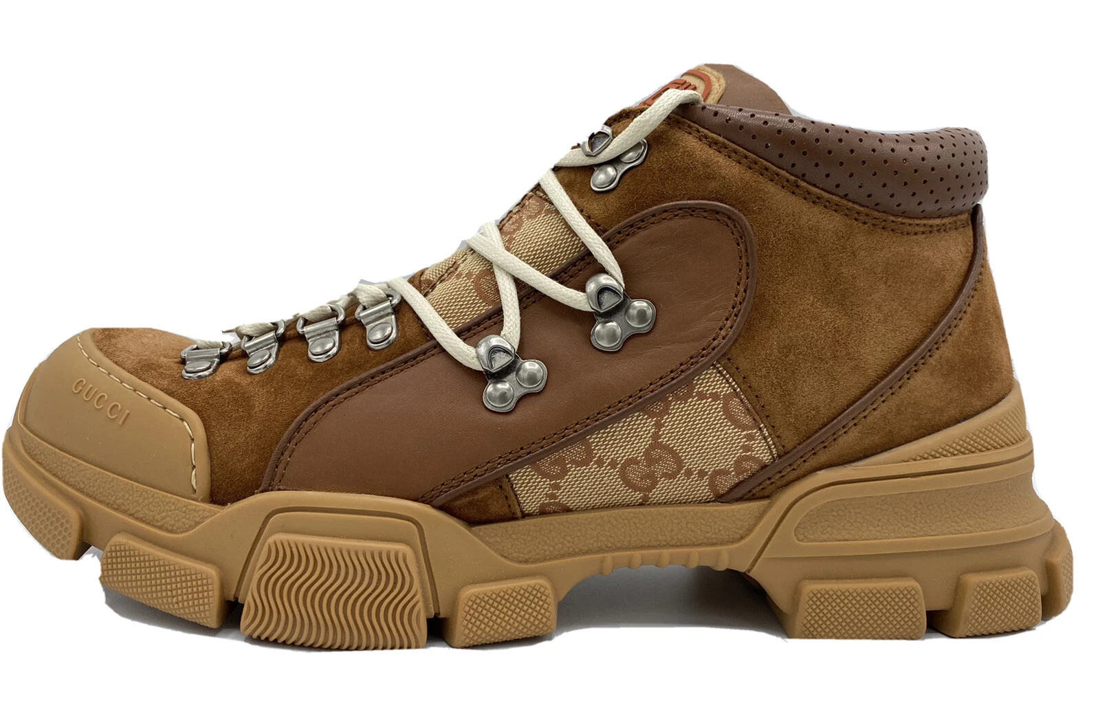 Baskets Gucci marron clair Flashtrek taille US 11,5 fabriquées en Italie