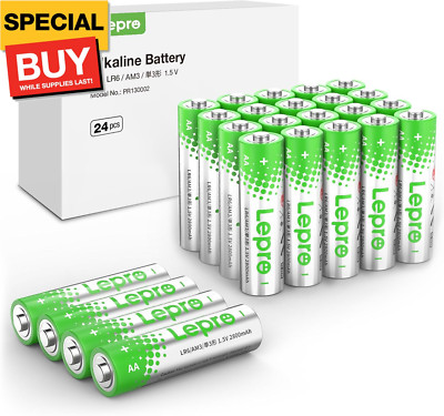 AA Batteries 24 Pack, Double A Batteries with 2800mAh Max Long-Lasting, 1.5V Hig