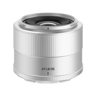 Silver TTArtisan AF 35mm F1.8 II APS-C Auto Focus Lens for Nikon Z Mount Cameras