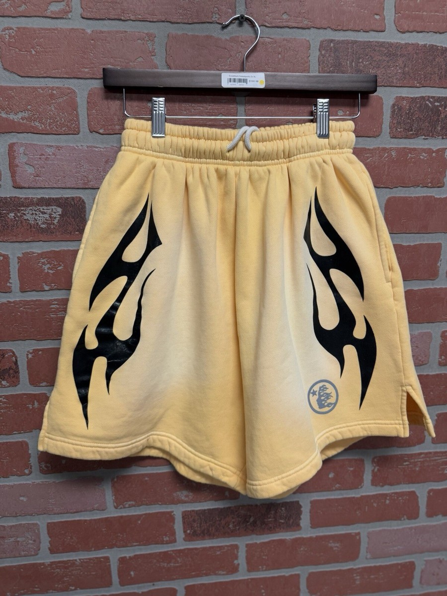 Hellstar Studios Warm Up Shorts Yellow Size XS 100% Authentic From