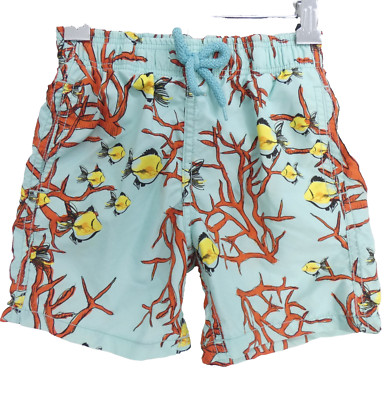 Vilebrequin Jungen Badeshorts Badehose Jim Koralle Fischmuster Alter 6 Jahre