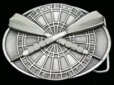 Dart Throwing Game Bergamot Brass Works Vintage Belt Buckle