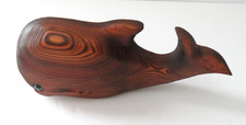 Whale  Carved Wood Plaque Folk Art Beach Decor