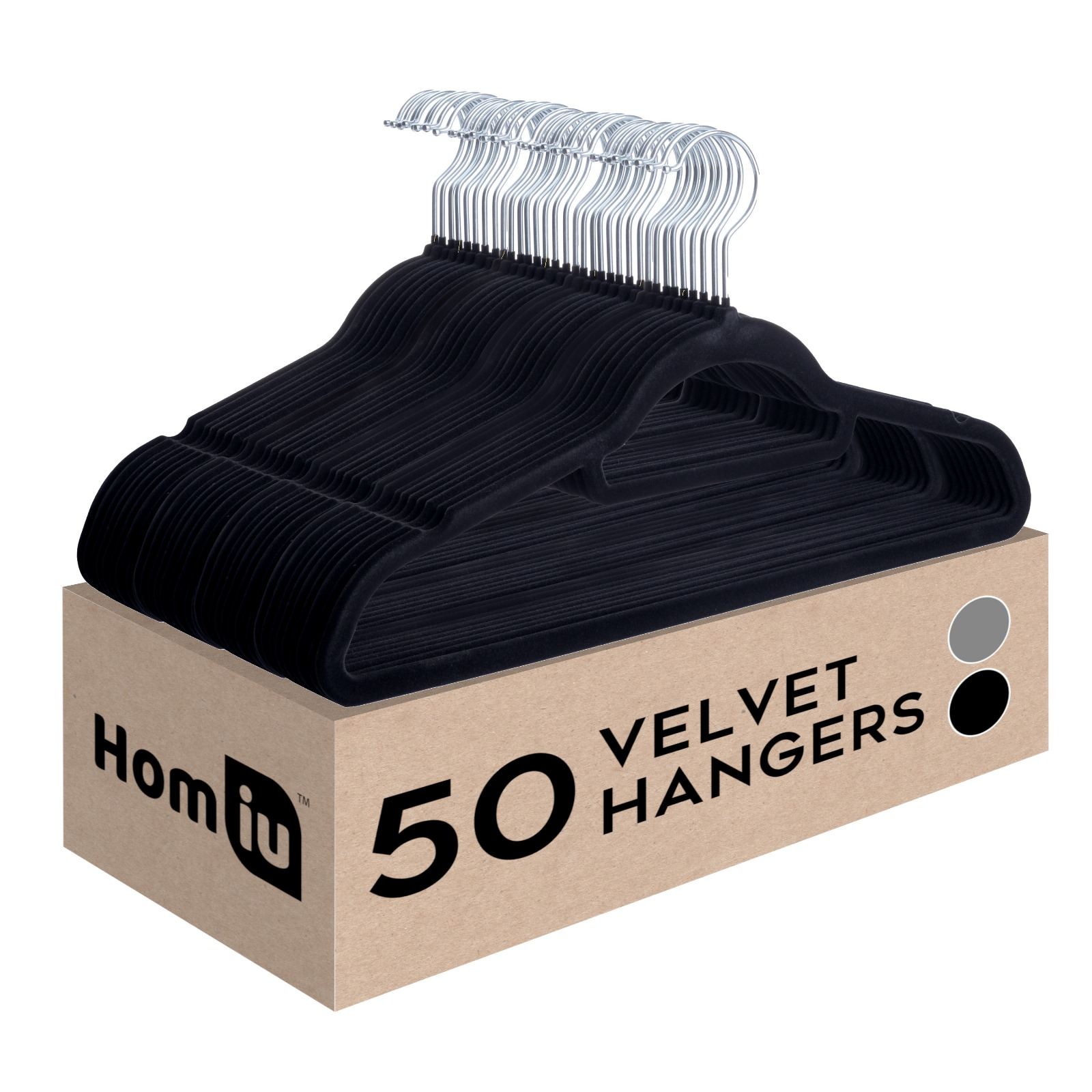 50 COAT CLOTHES VELVET HANGERS CLOTHING VELOUR NON SLIP FLOCKED TROUSER HANGERS