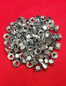 HEX KEPS EXTERNAL TOOTH LOCK NUT, M6, GRADE A2, 304 STAINLESS STEEL, (LOT OF 96)