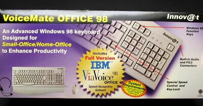 VoiceMate Office 98 Keyboard w/ Voice Recognition Software & Headset by Innov@t
