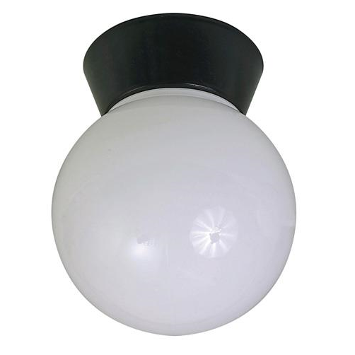 Simple Compact Opal Glass Globe Diffuser Bathroom Ceiling Light