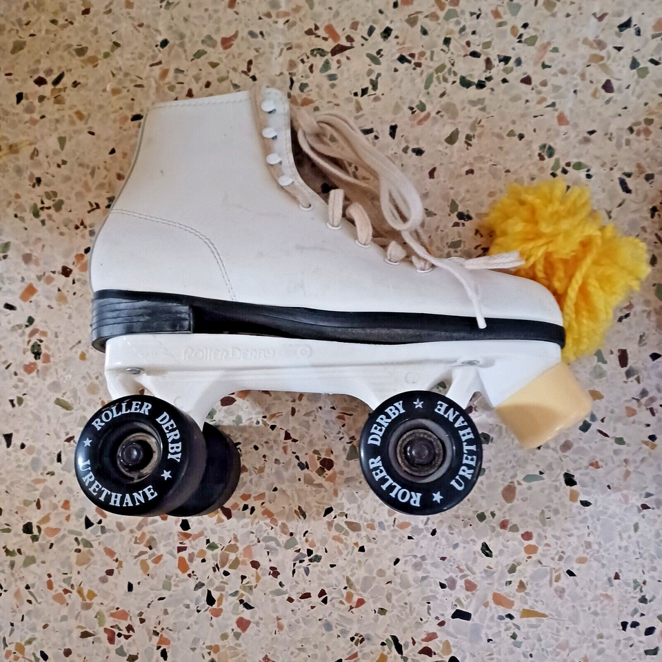 Vintage Women's White Roller Derby Skates with Urethane Wheels Size 7 eBay