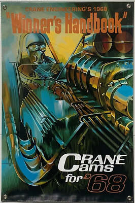 CRANE CAMS 1968 Parts Catalog 2'X3' Vinyl Banner Nostalgia Drag Racing NHRA K@@L