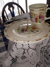Royal Doulton Bunnykins English Fine Bone China Plate and Cup