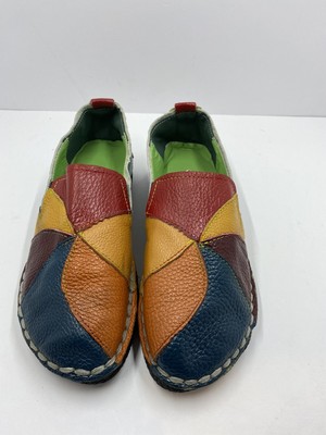 Clarsunny Womens Closed Toe None Slide Flats, MultiColor, Size 7.5