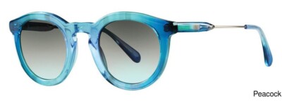 New & Rare VERA WANG V466 Round PEACOCK COLOR Sunglasses Size: 46-25-140mm