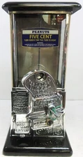Masters Gooseneck Nickel Operated Peanut Machine circa 1930's Tan/Black