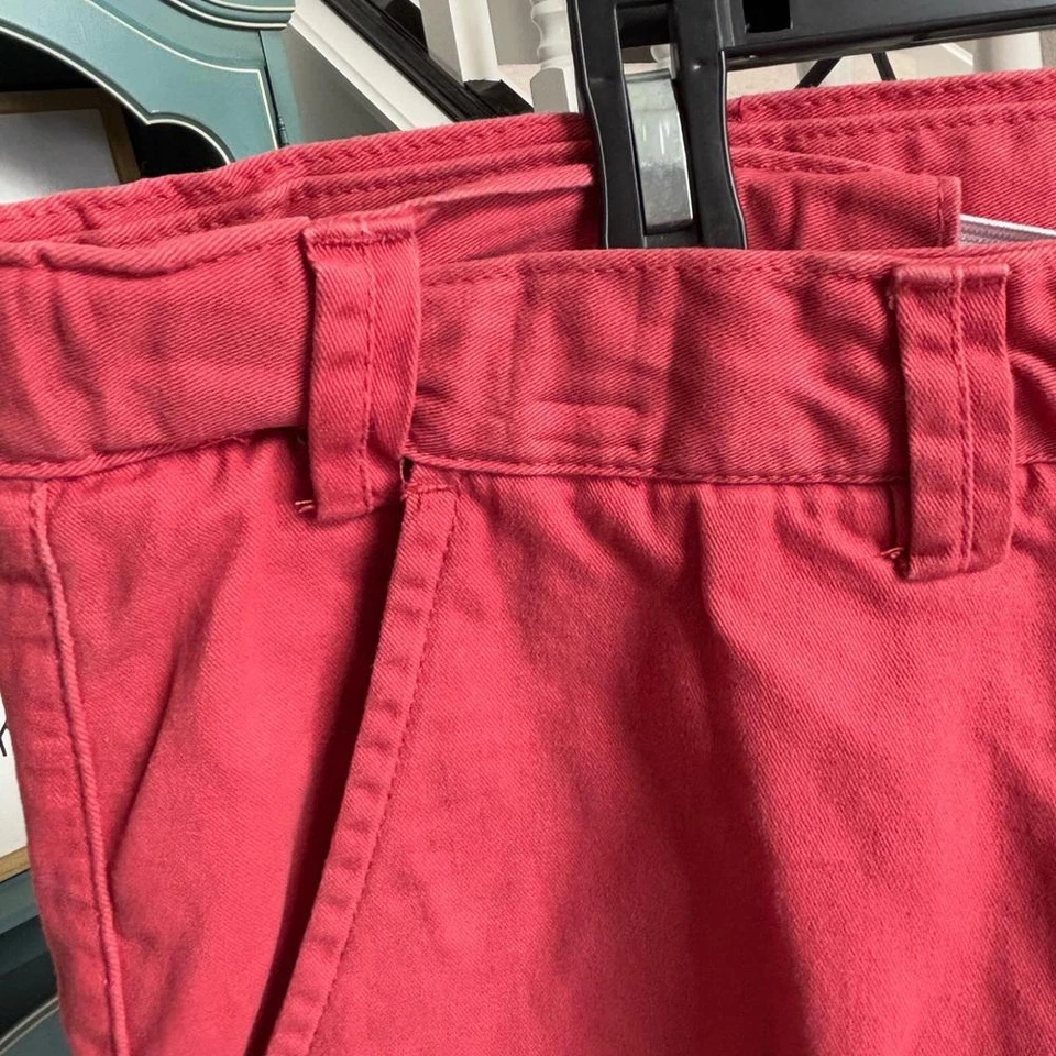 Island Republic 100% algodón elástico cintura bolsillos rojizo naranja talla 42 Foto 4 de 4