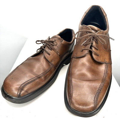 Ecco Mens Leather Shoes Oxford Lace Up Casual Dress Loafers  display picture 1