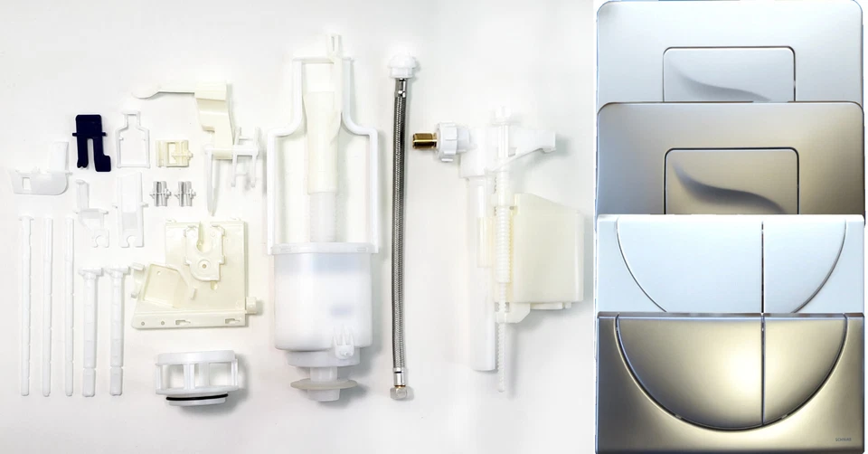 SCHWAB RENOVIERUNGSSET f. Wandeinbau Spülkasten 182.0400 Füllventil Ersatzteile