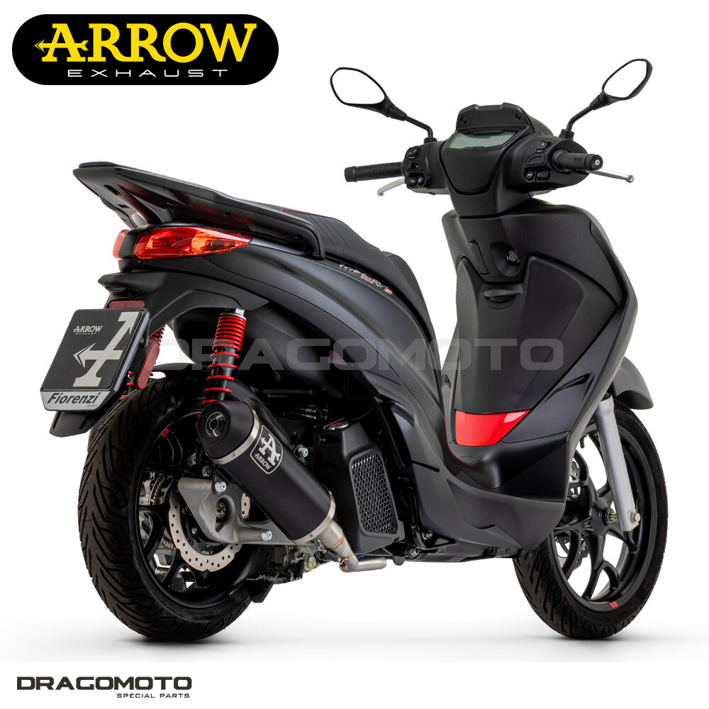 Full exhaust PIAGGIO MEDLEY 125 150 2020 2021 ARROW ALU Black