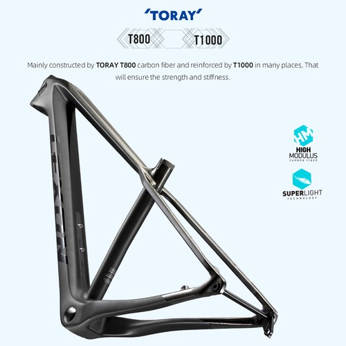 Carbon 29in MTB Bike Frame 148*12mm 142*12mm Disc Brake BSA68 BOOST 15/17/19inch - Picture 8 of 14