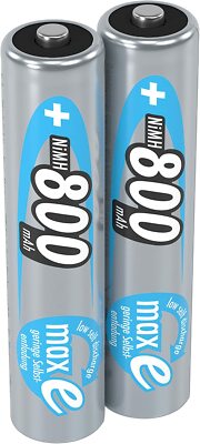 ANSMANN 5030982 NiMH-Akku Micro AAA, maxE, 800mAh, 2er-Pack