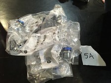 LOT OF 7 ALLEN-BRADLEY 800FM-P6A Pilot Light, Metal, Blue Lens 22.5mm