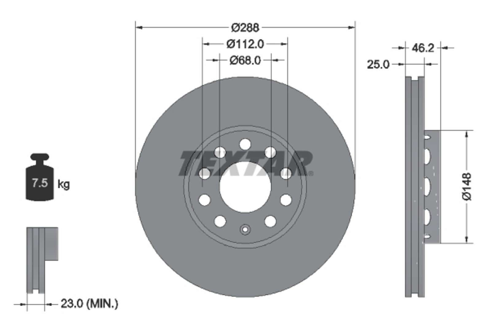 BREMSSCHEIBE VW P. PASSAT/A4/A6/A8 95-08 - Picture 1 of 1