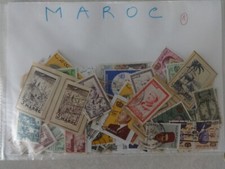 Timbres MAROC oblitérés (essentiellement 1900 / 1960) sortis d'albums anciens.