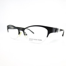 Jones New York J139 Black Metal Half Rim Eyeglasses Frame 49-18-135
