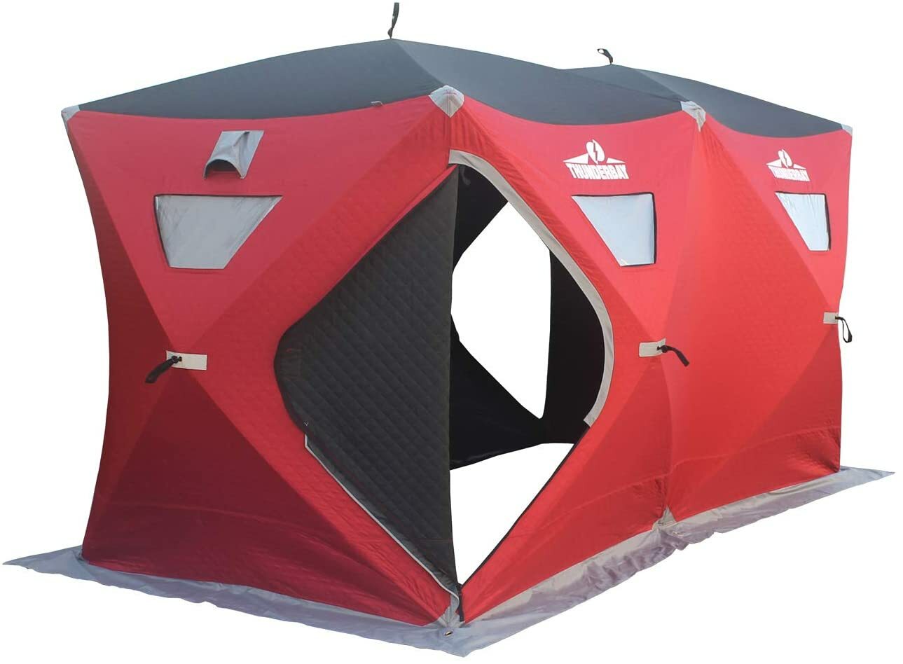 THUNDERBAY 6 Person Insulated Ice Fishing Tent 300D Oxford Ice Fishing