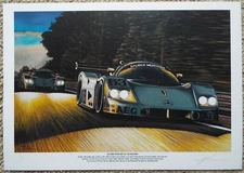 Limited Edition Sauber Mercedes C9 1989 Le Mans 24 Motorsport Artwork Print A3
