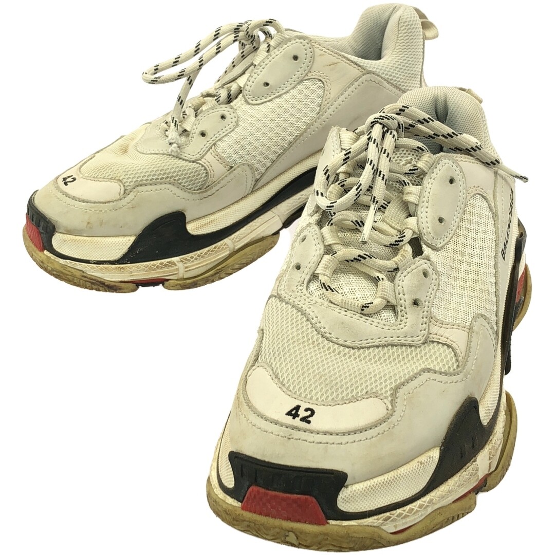 BALENCIAGA TRIPLE S LOW TOP SNEAKERS 533882 MIX 42 27.5cm (10.83 