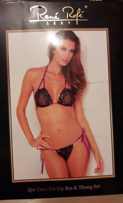 Dessous-Set Tie-Up Bra&Thong Set René Rofé NEU UNGETRAGEN