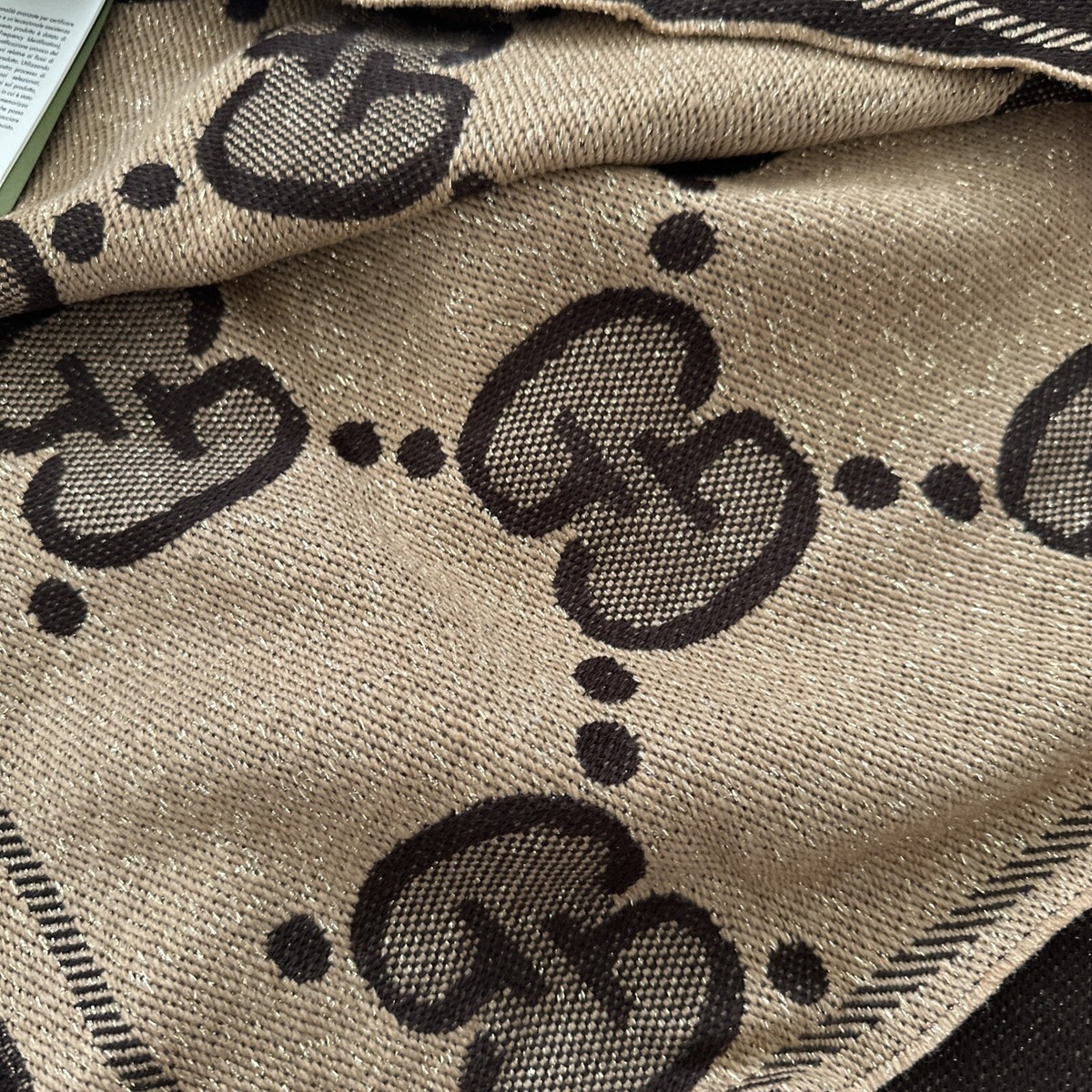 NWT Authentic GUCCI Scarf GG Logo 'Lady Nest Lux' - Brown NWT Authentic GUCCI Scarf GG Logo 'Lady Nest Lux' - Brown
