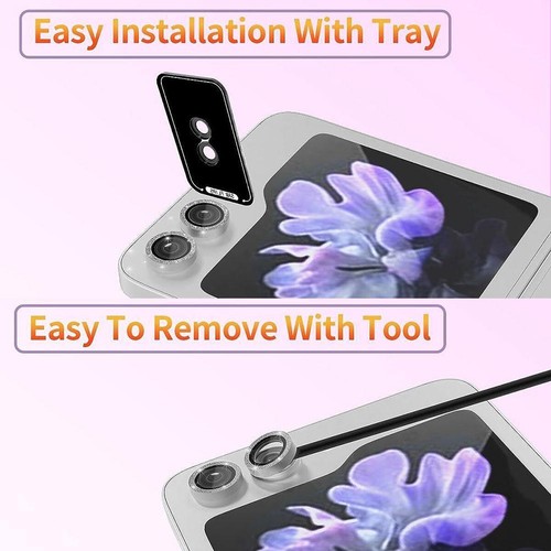 for Samsung Galaxy Z Flip5 Glitter Metal Glass Camera Lens Protector Cap US - Photo 10 sur 23