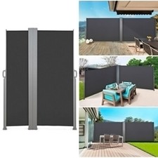 Single/Double Side Garden Retractable Deck Awning Screen Fence Privacy Divider