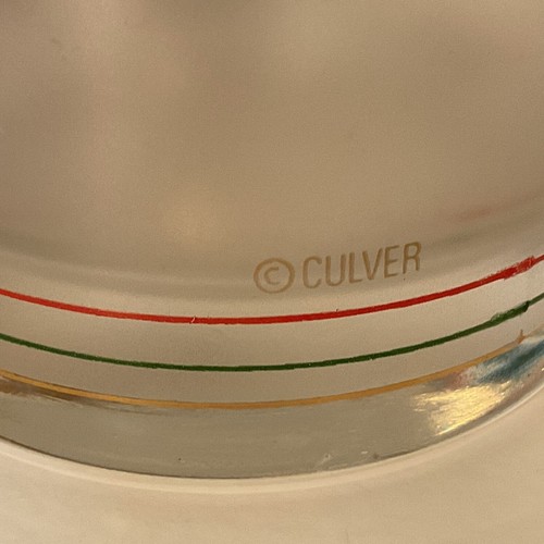 2 Vintage Culver Christmas/Holiday Bear-low ball/tumbler/juice-22k Gold - Picture 3 of 13