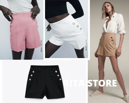 BERMUDA CON BOTTONI METALLICI - Nero | ZARA Italia / Italy