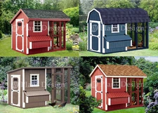 Chicken Coop Plans, four roof styles to chose, Saltbox, Barn, Modern and Gable