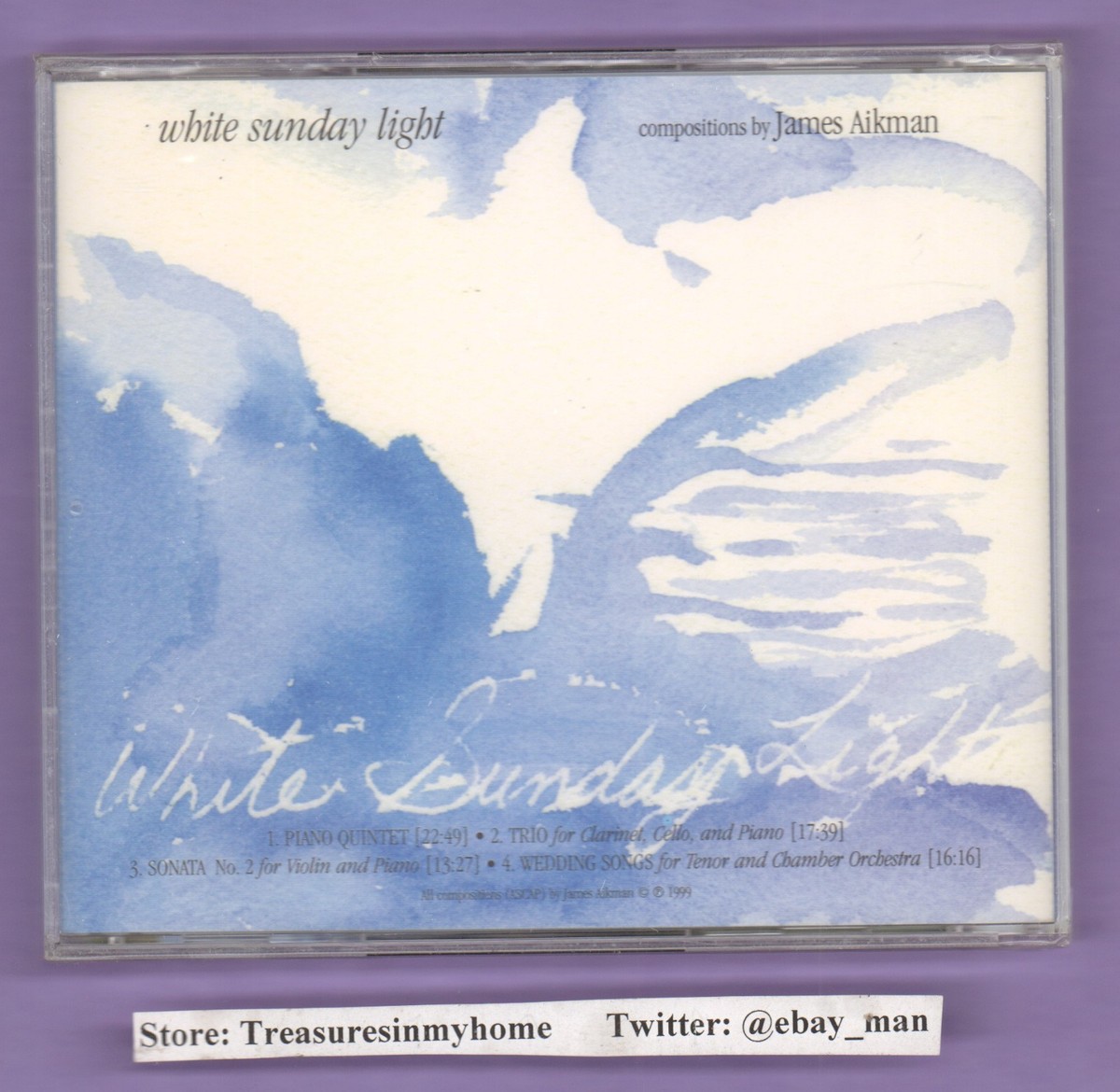 White Sunday Light Compositions by James Aikman Music CD 1999