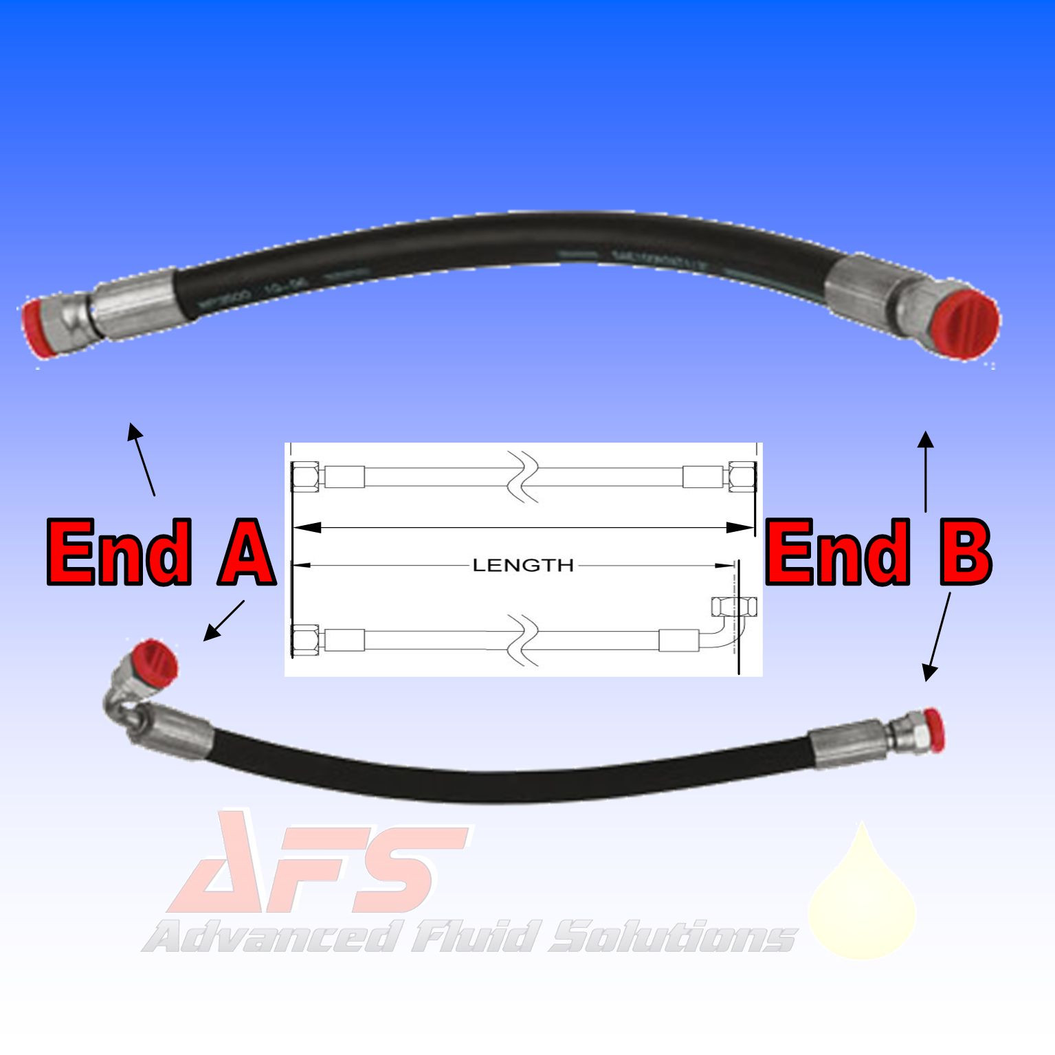 1/2 Inch ID 2 Wire Hydraulic Hose Assembly Fitted with BSP Hose Tail