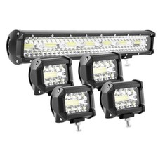 20 Inch LED Light Bar and 4PCS 4 Inch 60W LED Pod Lights, Super Bright White