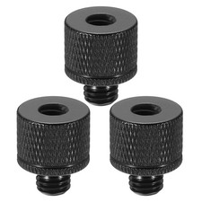 Tripod Screw Adapters Camera Screw Mount 1/4" Female to M8 Male Black 3Pcs