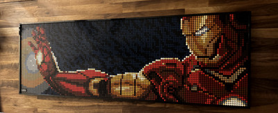 LEGO Art Iron Man 3-Set Combined Mosaic (31206 x3) Large Display