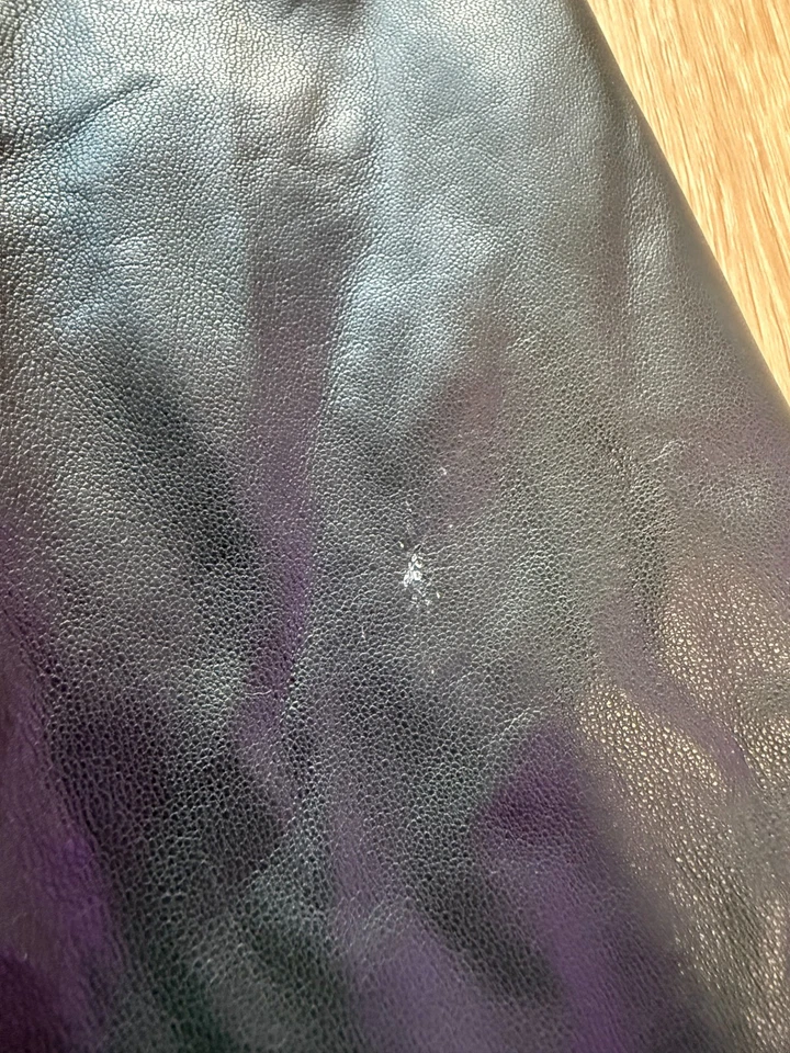 Chaqueta de cuero negra Elie Tahari talla 0 (para mujer XS) 100 % carcasa de cuero genuino Foto 4 de 4