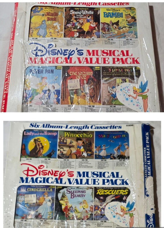  Disney Vintage Musical Magical Value Pack 12 Album Length Cassettes